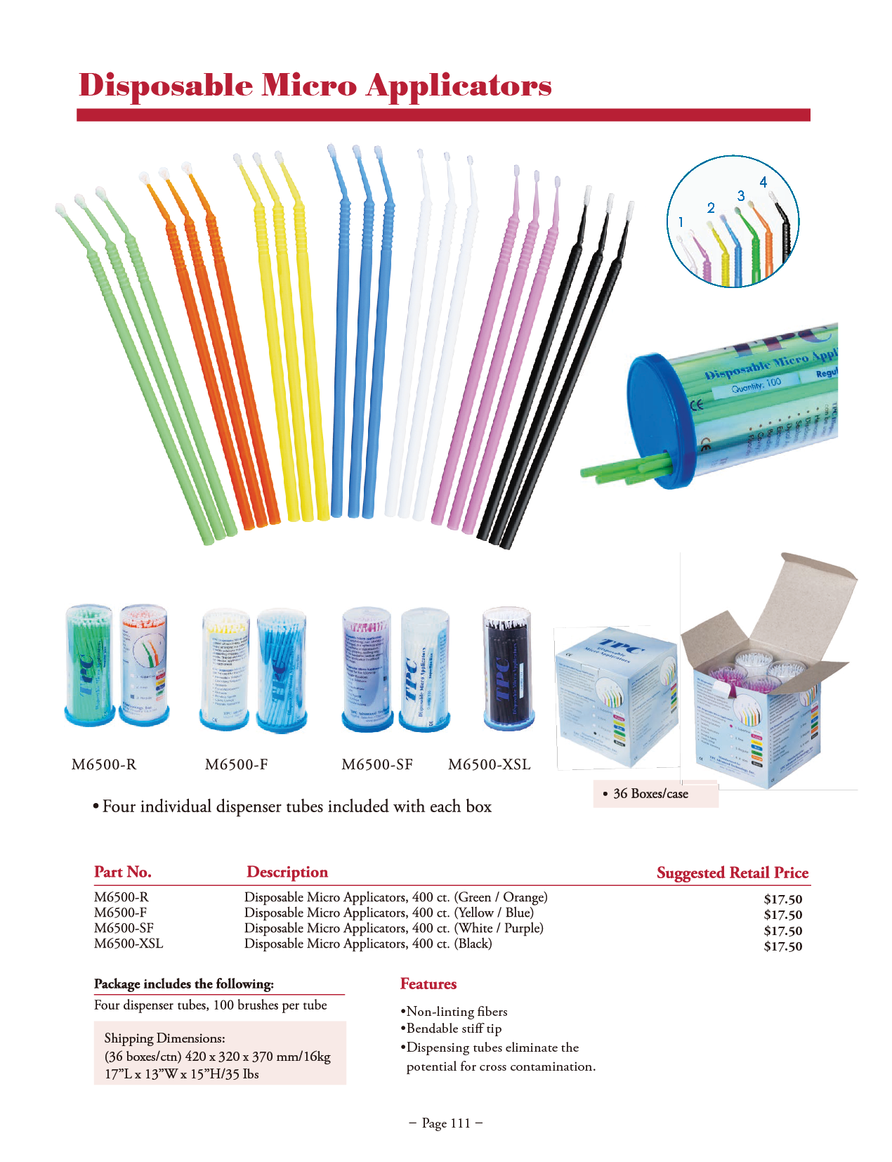 TPC Disposable Micro Applicators — 400 Count manufacturer specifications and options